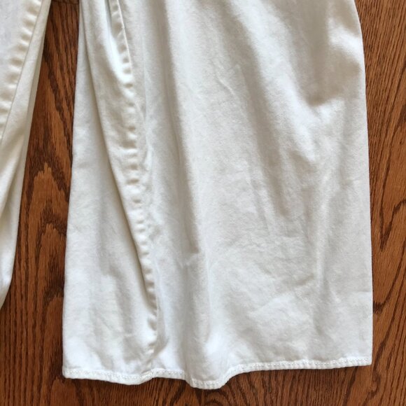 Madewell Wide Leg Utility Jumpsuit Womens 4 Cream Ivory Short Sleeve Cotton Boho - Picture 9 of 13